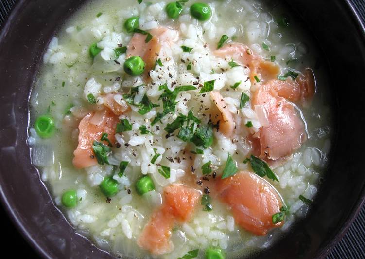 Recipe of Ultimate Smoked Salmon Rice Soup