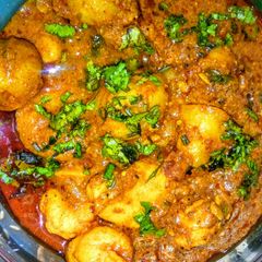 A picture of Chettinad potato curry.