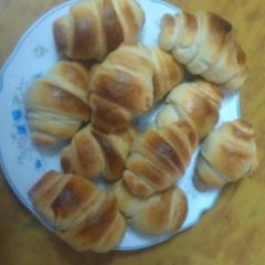 A picture of Chocolate filled croissants.