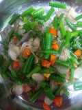 Tumis bawang merah + belalo (bunga bawang)