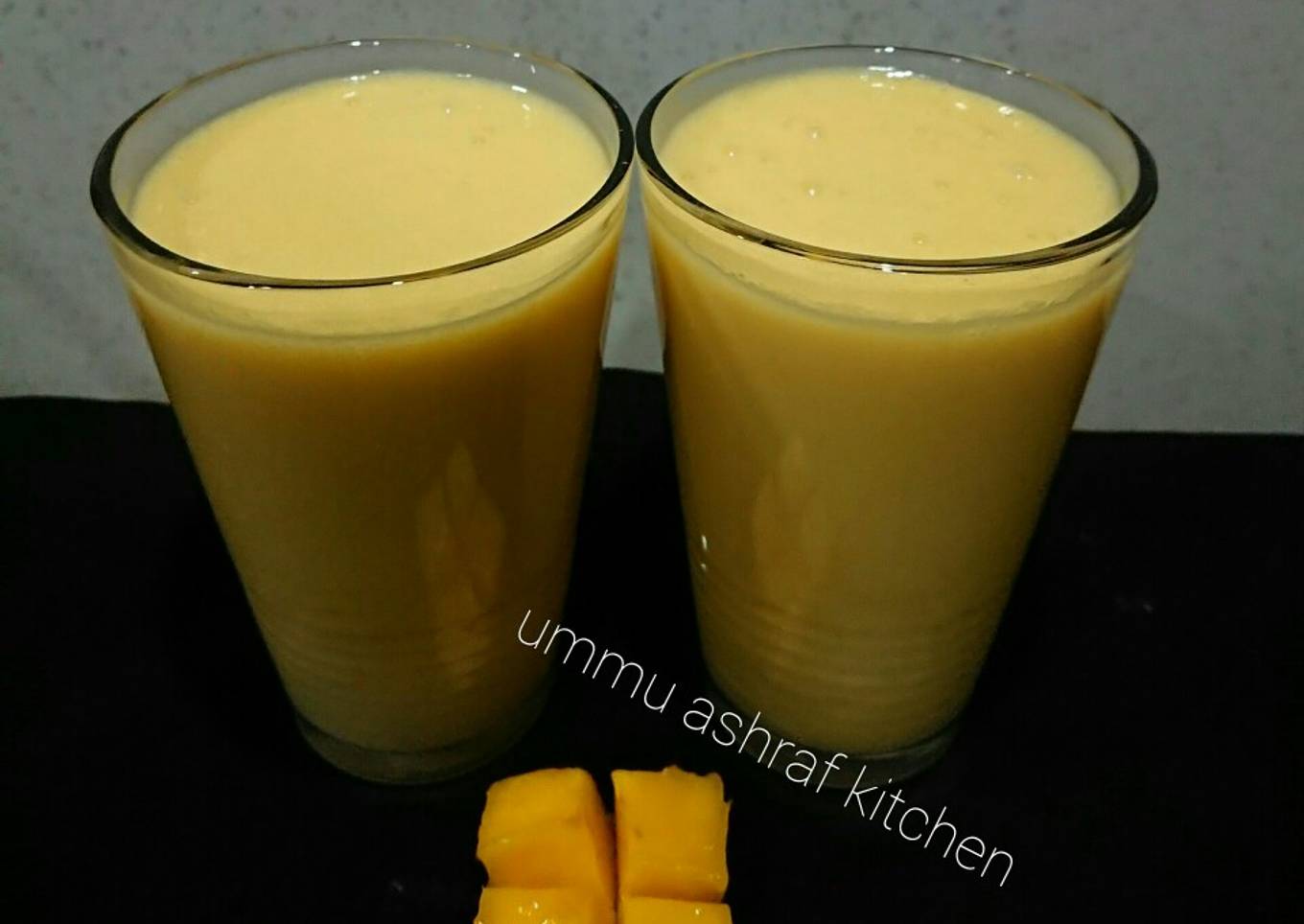 Mango with milk drink