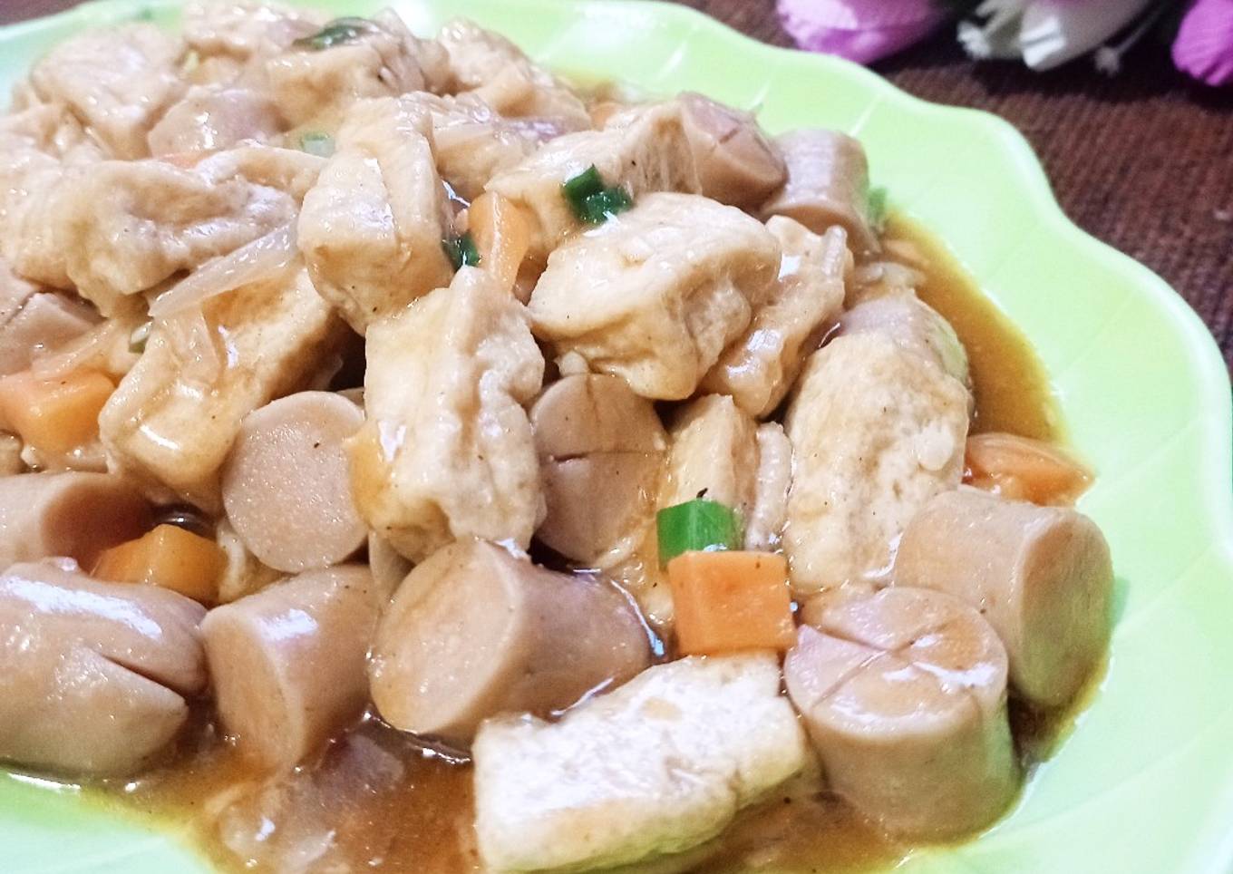 Sosis Tahu Saos Asam Manis