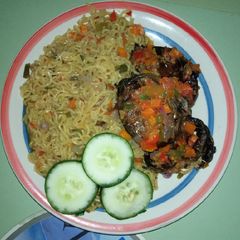 A picture of Dryfish noodles.