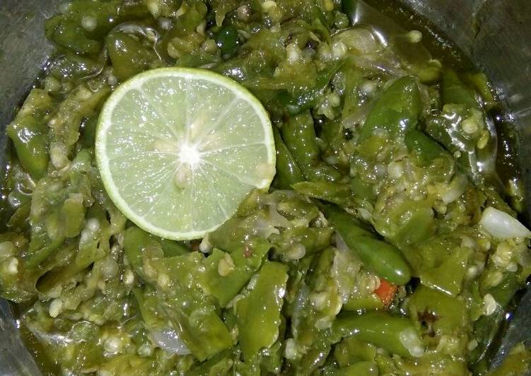 Recipe: Perfect Sambal ijo pedes gilak ala mamiko