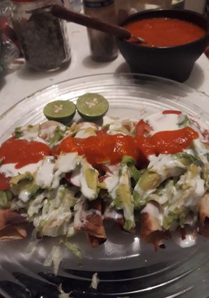 Una foto de Salsa roja