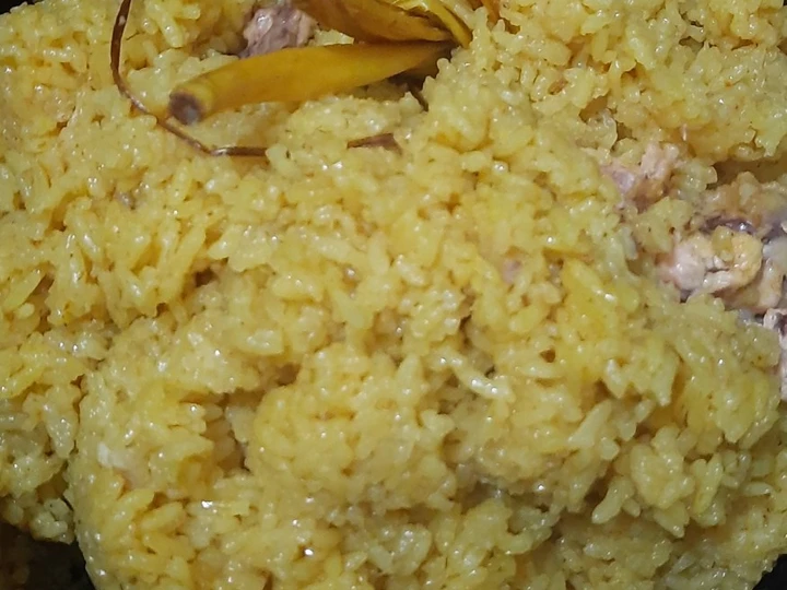 Cara Sederhana Membikin Resep  45. Nasi kuning praktis tanpa santan (rice cooker) yang Lezat, Bikin Ketagihan