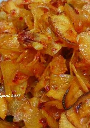 Foto resep Keripik singkong pedas manis