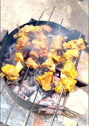 A picture of Mutton BBQ Peri Peri boti.