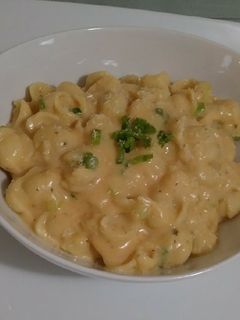 A picture of Macaroni and cheese.