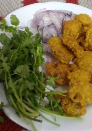 A picture of Mushroom fritters.