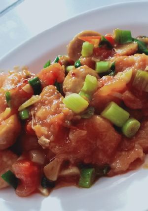 Foto resep Udang tepung+baso asam manis