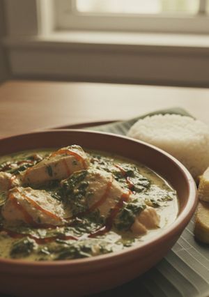 A picture of Chamorro Palava Sauce Chicken.