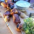 Beef skewers a'la Stroganoff