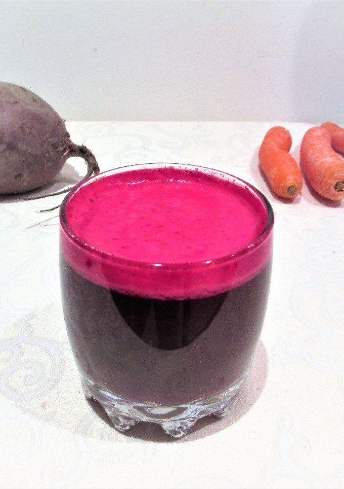 Una foto de Licuado de remolacha y zanahoriapara mejorar la salud hepática