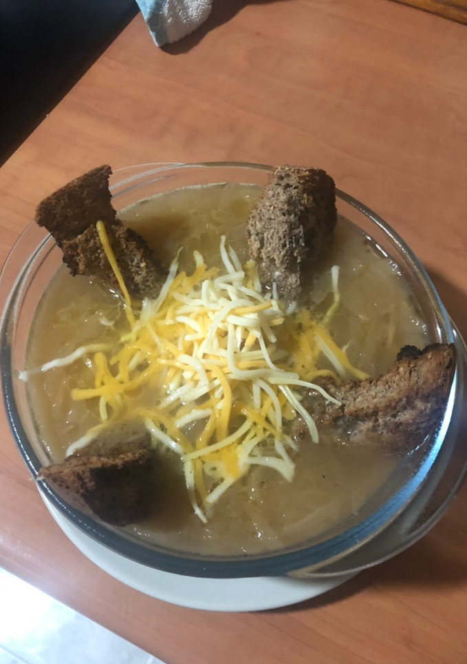 Una foto de Sopa de cebolla