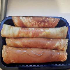 A picture of Milk free pancakes - orange flavour.