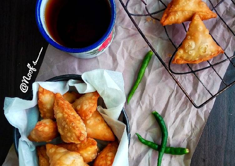 Irani Samosa with homemade samosa sheet