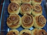 Cinnamon rolls with raisins