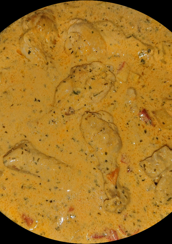 Una foto de Pollo con nata a mi manera y rápido