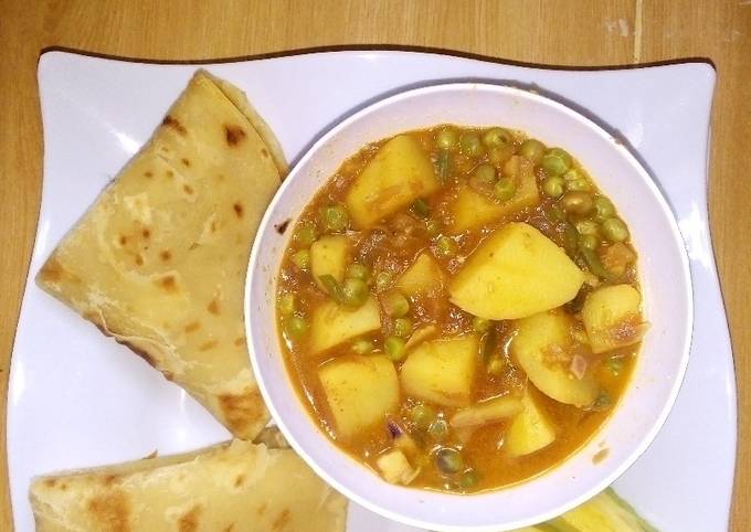 Potato and pea curry