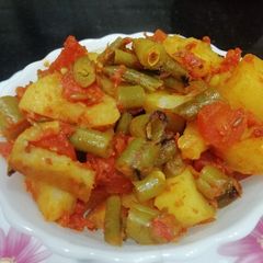 A picture of Beans & Potato Bhaji.