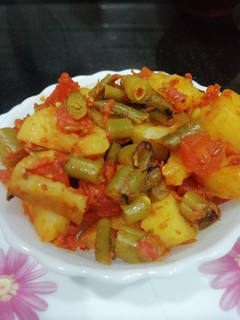 A picture of Beans & Potato Bhaji.