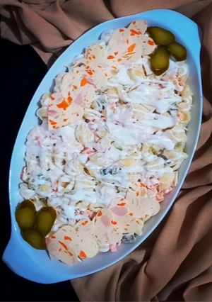 عکسی از دستور سالاد ماکارانی با کالباس