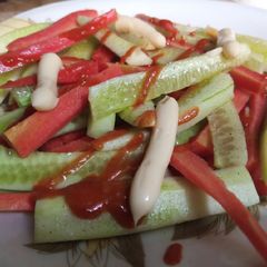 A picture of Saucy Salad.