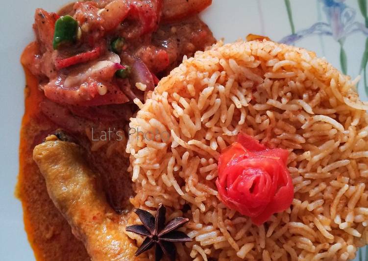 Resipi Nasi Tomato Ayam Masak Merah Dan Air Asam Kerisik Oleh Latipah Nawawi Cookpad