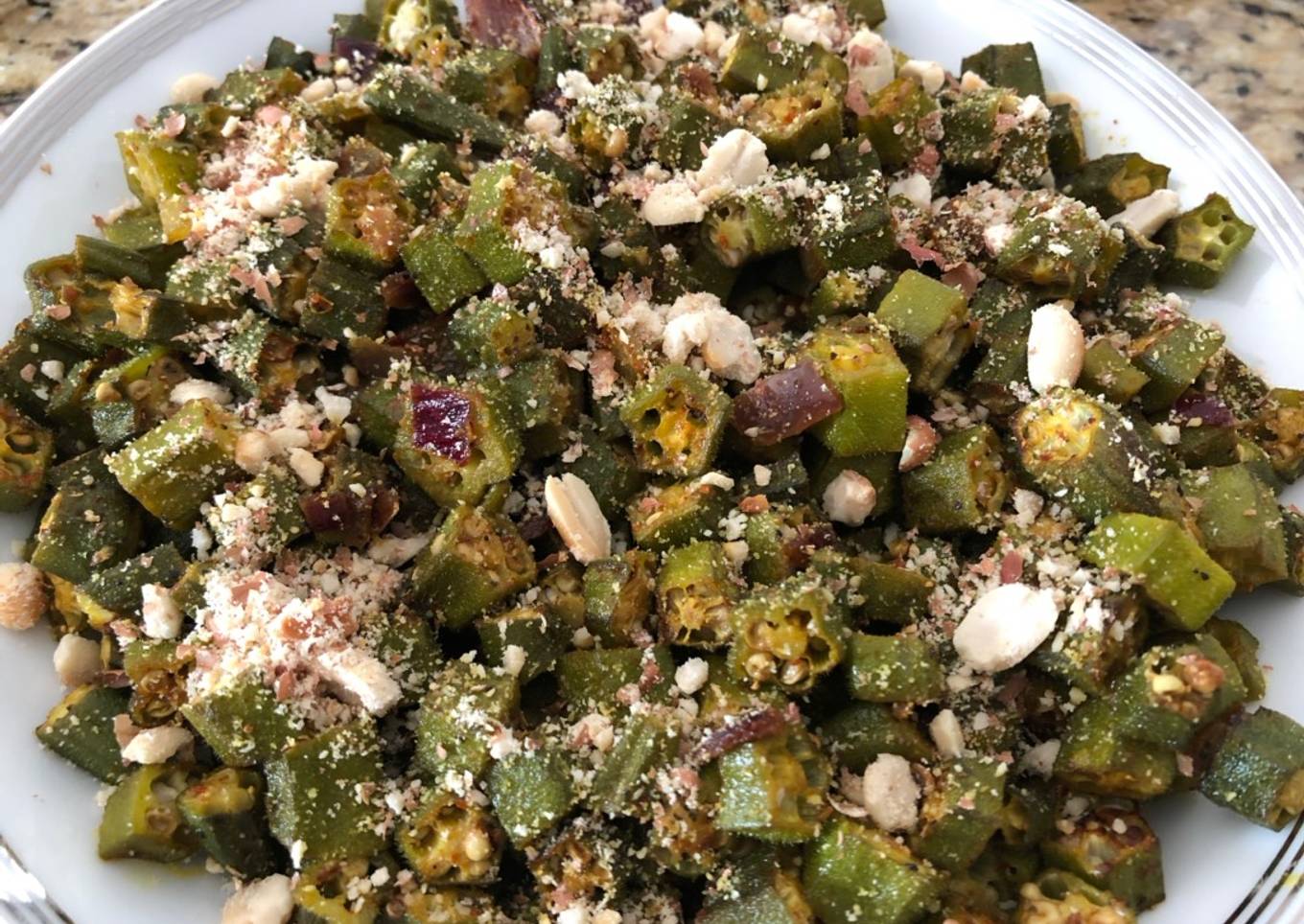 Oven baked Okra fry<br />#mycookbook