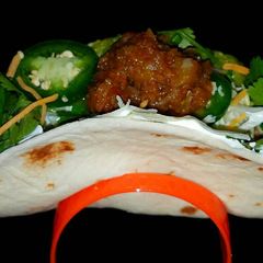 A picture of Mike's Shreadded Pork Tacos.