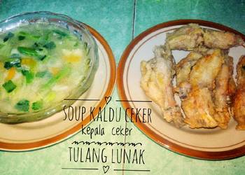 Resep Terbaik Soup kaldu ceker with ceker tulang lunak Praktis Enak