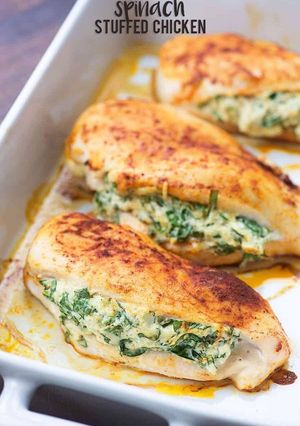 Foto resep Spinach stuffed chicken