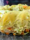 Budín de verduras en microondas