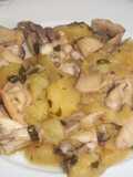 Sepia con salsa de manzana