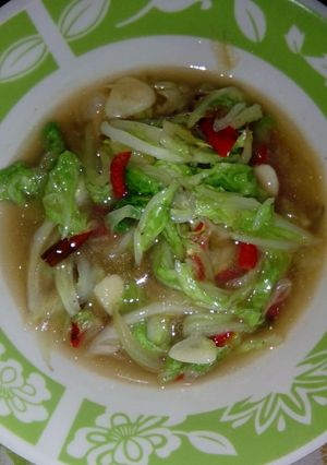 Foto resep Sawi putih tumis pedas saus tiram