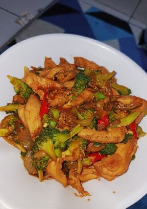 Foto resep Chicken blackpepper with broccoli