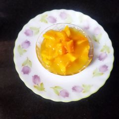 A picture of Saffron Jelly dessert.