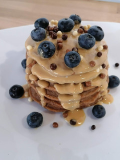 Una foto de Pancakes de avena y plátano