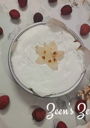 A picture of Lychee Cheesecake (No Bake).