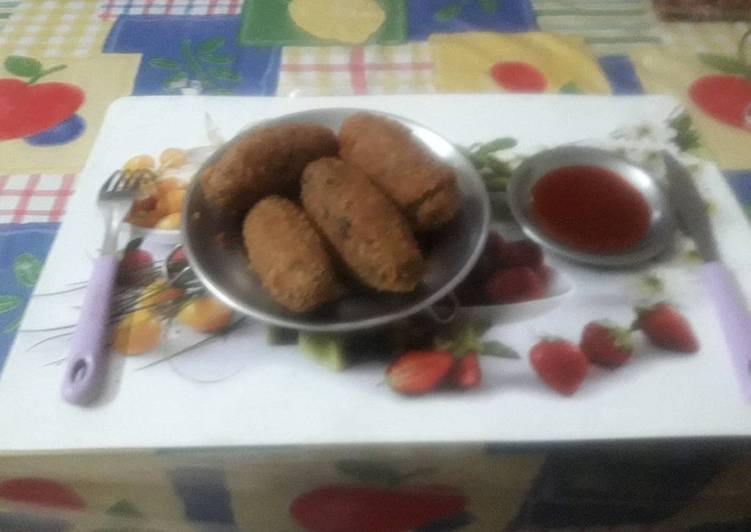 Left over chapati cutlet/ roll