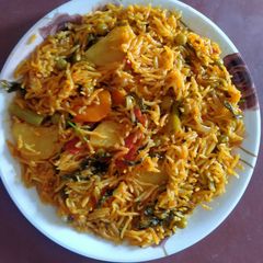 A picture of Vegetable Biryani.