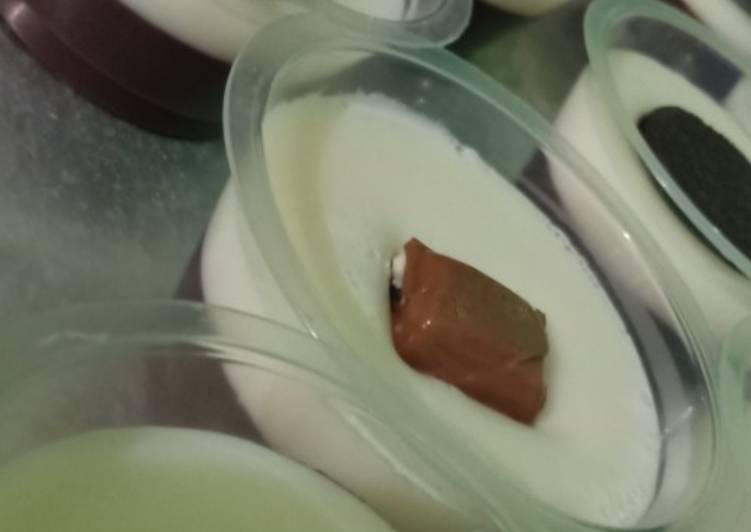 Puyo puding coklat vanila