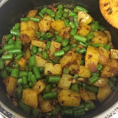 A picture of French Beans/Green Beans -Potato Stir Fry.
