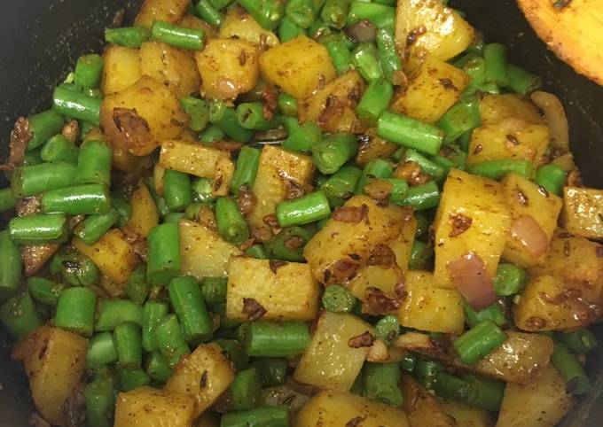 Easiest Way to Make Perfect French Beans/Green Beans -Potato Stir Fry