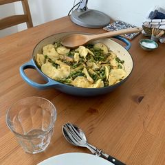 Spring Lemon Ravioli - Asparagus, Zucchini and Peas A picture of Spring Lemon Ravioli - Asparagus, Zucchini and Peas.