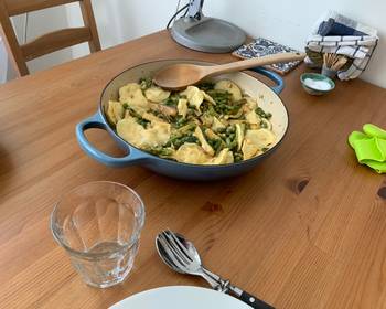 Without Fail Making Recipe Spring Lemon Ravioli  Asparagus Zucchini and Peas Delicious Simple