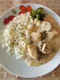 Pollo en Salsa de Champiñones