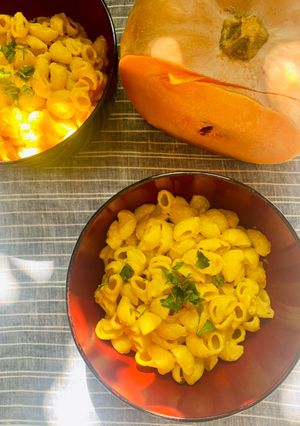 Una foto de Mac&Cheese vegano 🍝 🧀