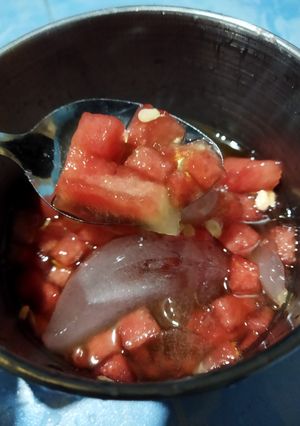 Foto resep Es sirup semangka